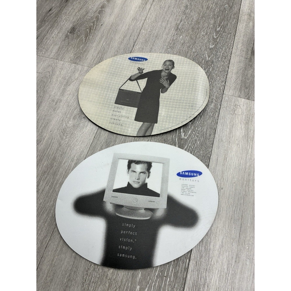 Samsung Mouse Pads Lot Of x2 - Vintage Promotional Mouse Pads